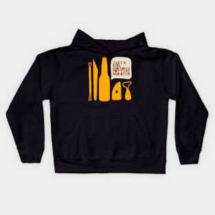 Just a girl who loves pottery and beer Kids Hoodie